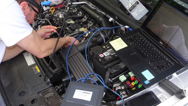 Scope wires being attached