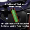 iSCAN NX – A Full Day of Work on a Single Charge (The same Panasonic lithium ion batteries used in Tesla vehicles)