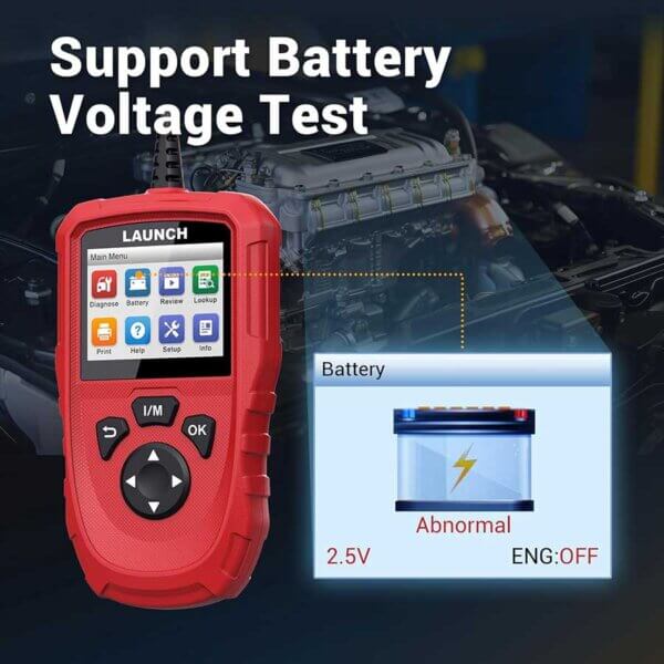 OBD Check Engine Code Reader – Battery Voltage Test